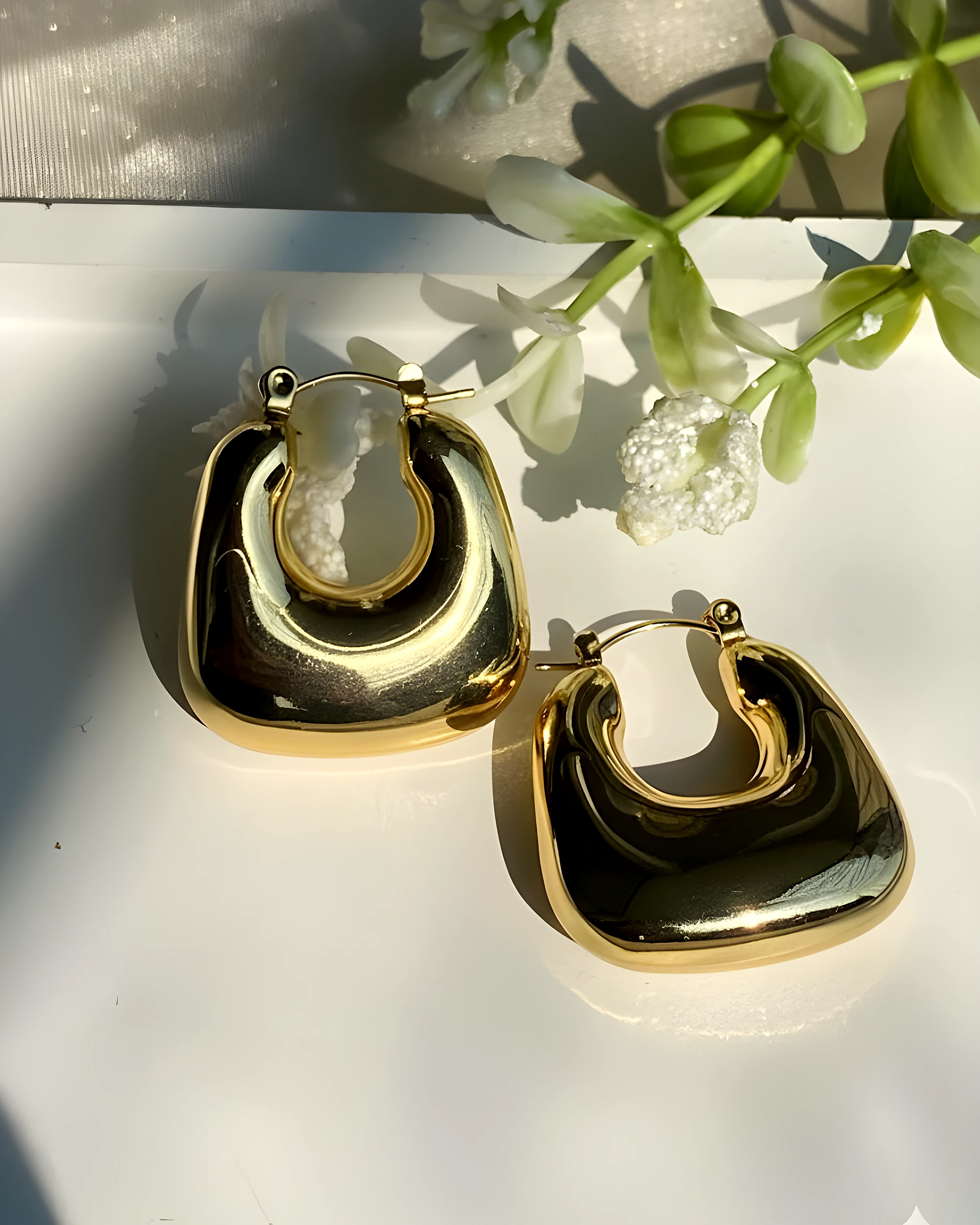 Chunky Squared Dome Earring