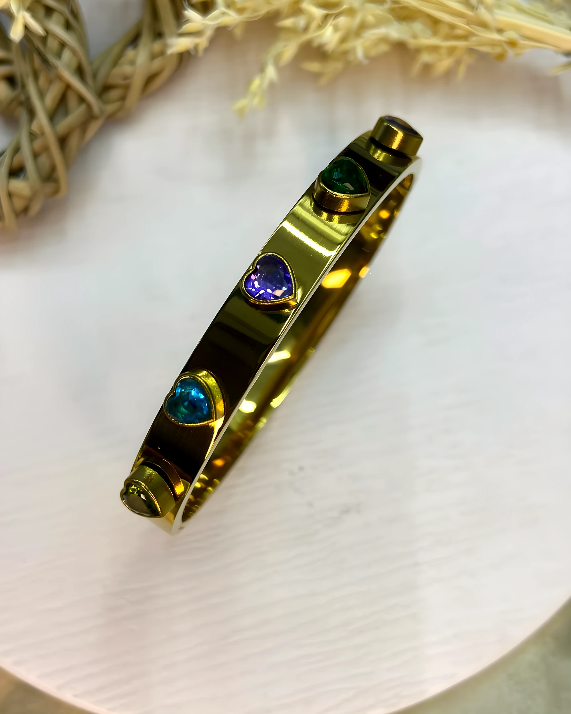 Colourfull Heart-Stone Kada
