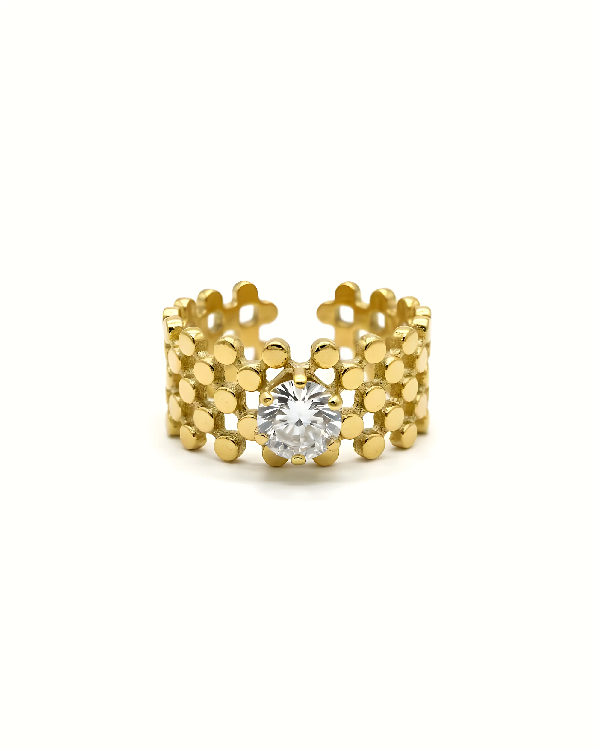 Gold-Tone Mesh Ring