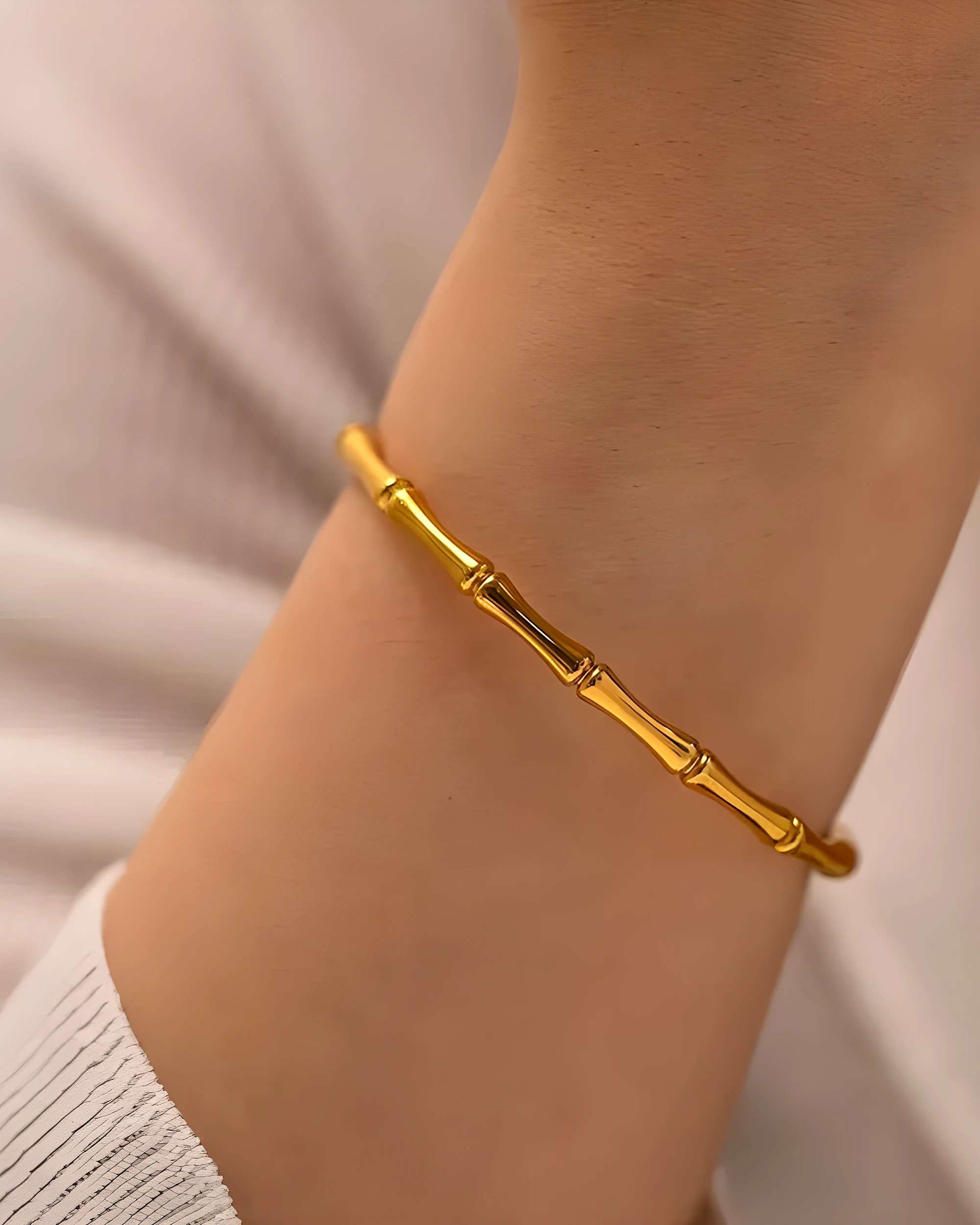 Golden Bamboo Bangle