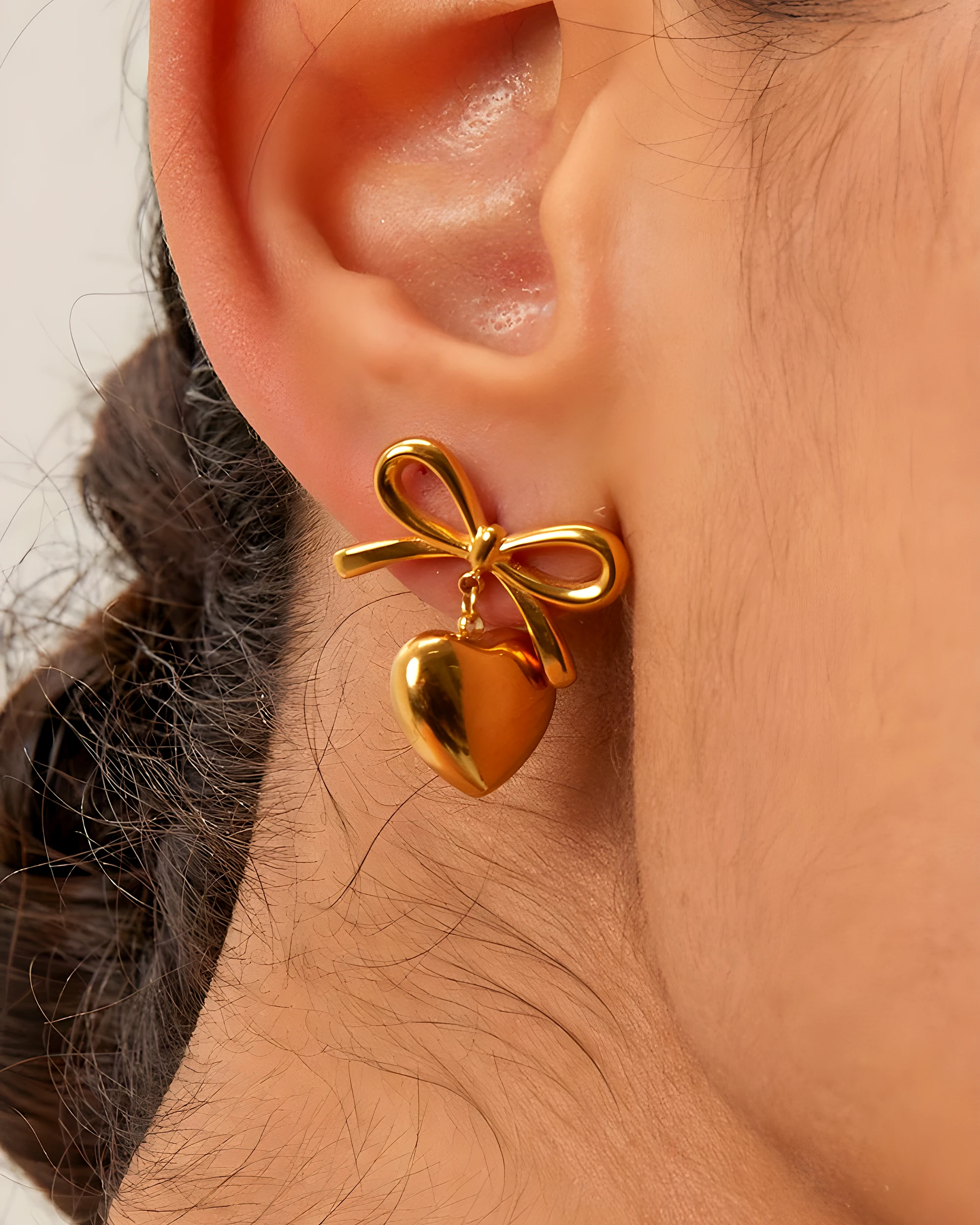 Golden Bow Earrings