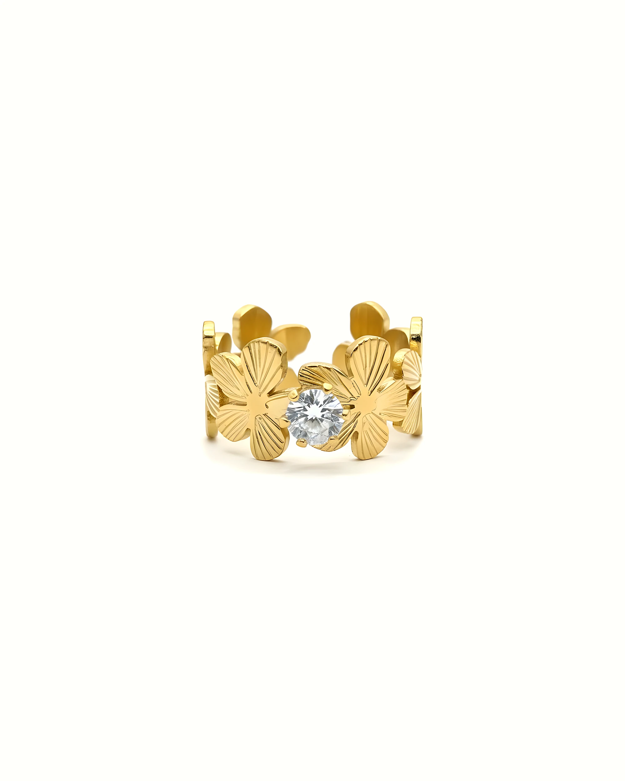 Golden Floral Ring
