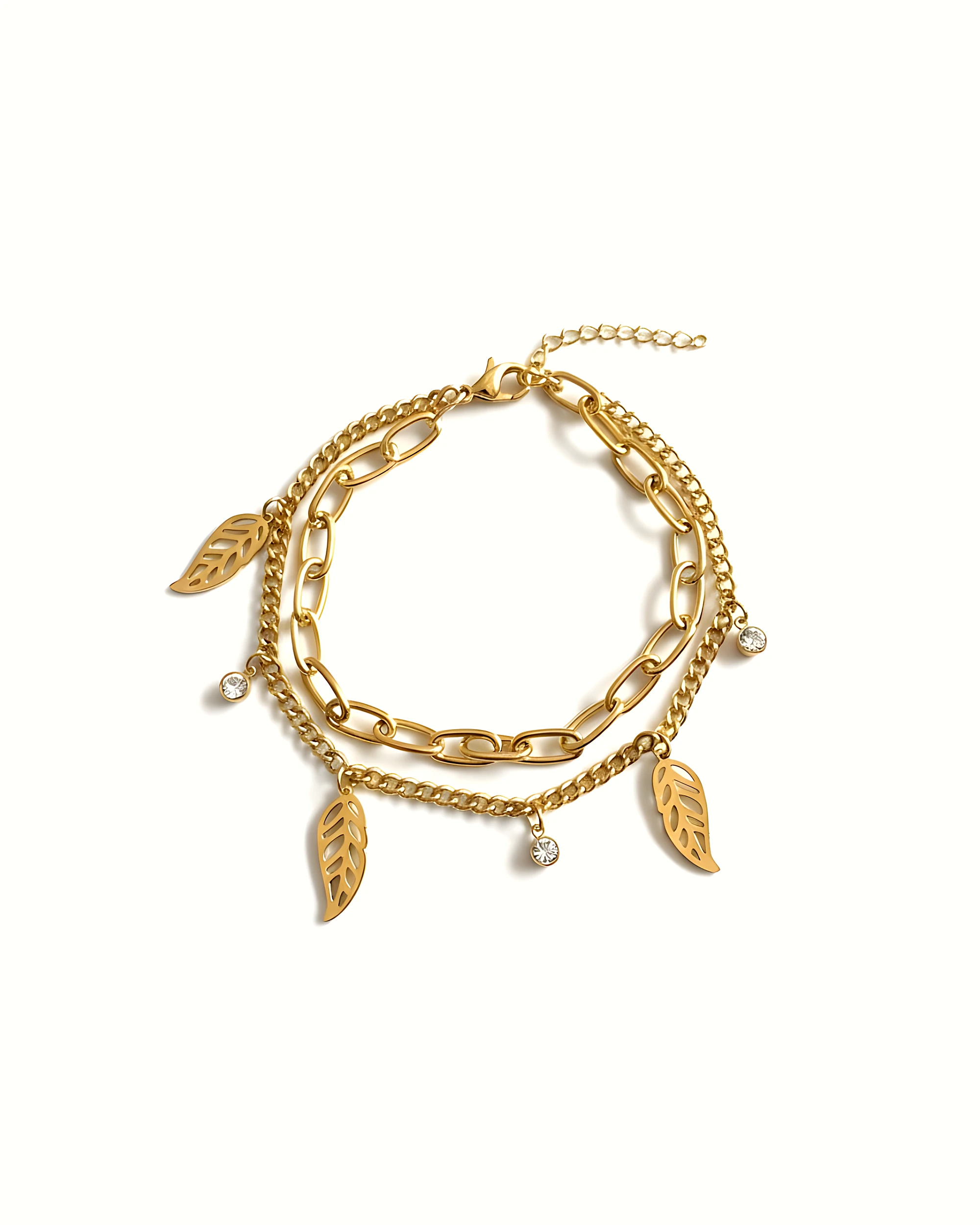 Golden Grove Double Layer Chain Bracelet