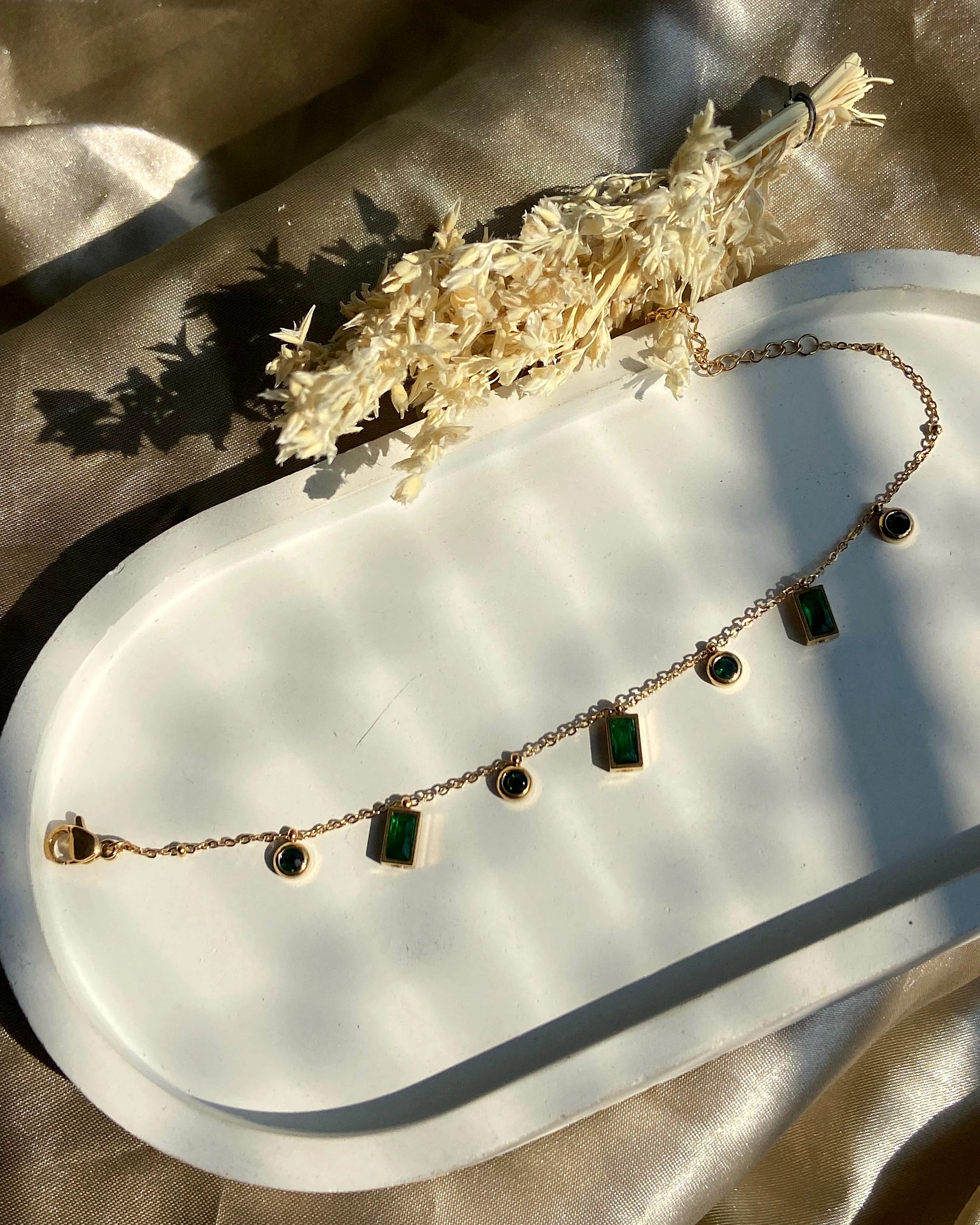 Green Charm Bracelet