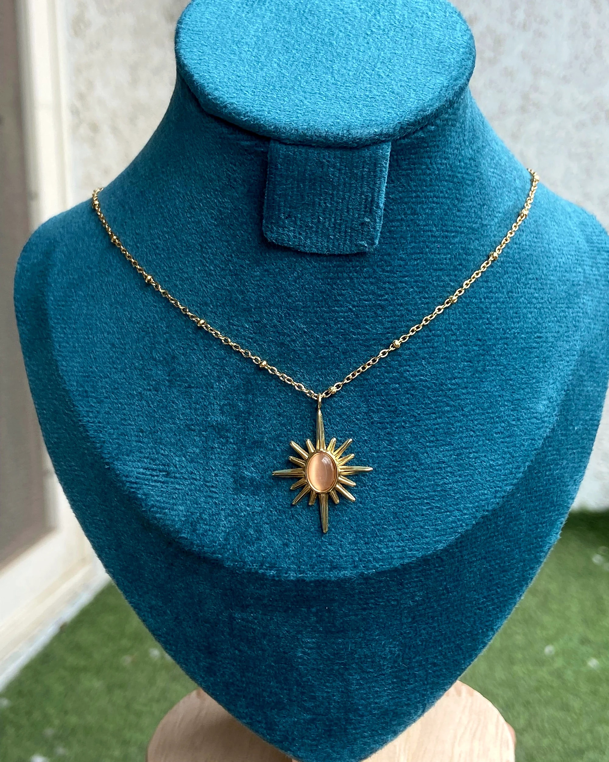 Sunburst Gemstone Necklace