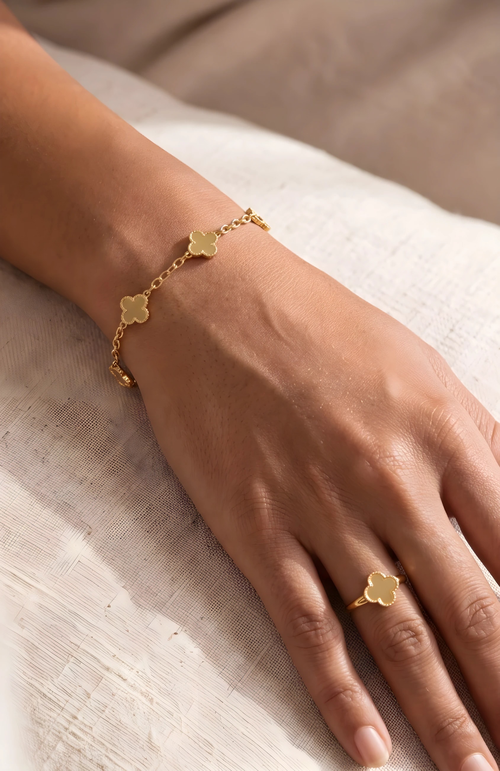 Clover Sets — At ₹749. Necklace · Bracelet · Ring.